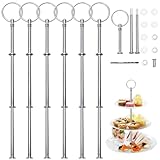 Kigniote 3 stufige Etageren Stangen Set, 6 Stück Metallstangen Etagere...