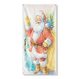 Weihnachtsmann-Türabdeckung, Banner, dekorativ, Vintage-Weihnachtsfigur,...