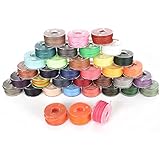 Disnace Gewachste Baumwollschnur, 36 Farben Gewachste Polyesterschnur,...