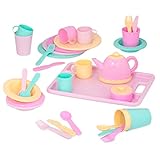 Play Circle Kinderküche Zubehör Geschirr Set und Teekanne – Kinder...