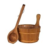 SUNNYDEALS klassisches Saunazubehörset | Saunaset 3-teilig aus red Cedar...