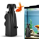 Kayuneed Aquarium Skimmer, 160 L/H 3W Oberflächenskimmer mit Bio-Schwamm &...