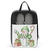 Süße grüne Schneemann-Schuhtasche für Reisen, den täglichen Gebrauch,...