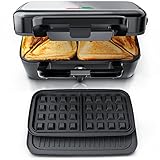 Arendo - Sandwichmaker Waffeleisen Kontaktgrill mit abnehmbaren Platten -...