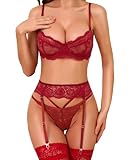 RSLOVE Dessous Sets für Damen - Unterwäsche Frauen Sexy Lingerie BH 3...