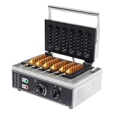 1500W Hot Dog Maschine 6 Hot-Dog-Maschine 50-300℃ Temperaturregelung 220V...