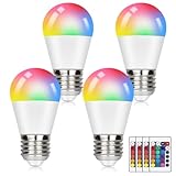 Kowanie E27 LED Lampe RGB mit Fernbedienung: LED Farbwechsel Glühbirne...