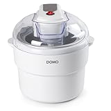 DOMO DO2309I Eismaschine mit Gefrierschüssel - 1 L - weiß