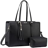 LOVEVOOK Laptoptasche 15,6 Zoll Handtasche Damen Umhängetasche Leder Tote...