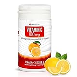 VITAMIN C KAPSELN VEGAN hochdosiert 800 mg, 2-MONATS-PACK, glutenfrei,...