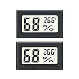 JEDEW 2-Pack Hygrometer Gauge Thermometer Indoor/Outdoor, Mini Digital...