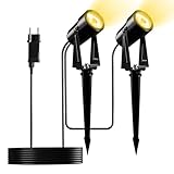Yuusei Gartenbeleuchtung mit Strom, 2 in 1 Pack 6M Gartenlampen für...