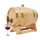 3L Weinfass Holzfass, Original Holz Weinfass für Wein und Whiskey mit...
