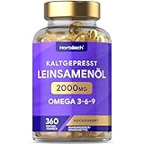 Leinöl Kapseln - Omega 3 6 9 aus Leinsamenöl | 1000mg pro Kapseln | 6...