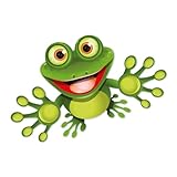 Sticker funny Frosch I 10 cm I für Laptop Koffer Roller Kühlschrank Tür...