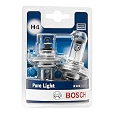 Bosch H4 Lampe Pure Light 12V 60/55W P43t (2 Stück)