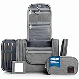 Obics Kulturbeutel Herren & Damen Gross grau 8L XL - Kulturtasche zum...