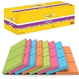 Post-it Super Sticky Notes, Packung mit 24 Blöcken, 90 Blatt pro Block, 76...