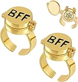 Danwinty 2PC Beste Freunde für Immer Ring Süßes BFF Ring Einstellbar...