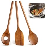 YUFFQOPC Kochlöffel Holz Set, Pfannenwender, Risottolöffel &...