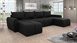 Generisch Couchgarnitur Sofa Sofagarnitur Paula U mit Schlaffunktion...