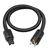 Ehwisbe 12AWG HiFi Stromkabel, HiFi Stromkabel EU Stromkabel, 250V/15A für...
