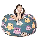 LOLOMLO Plüschtier-Sitzsack-Aufbewahrungstasche für Plüschtiere, Decken,...
