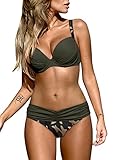 Dokotoo Damen Bikini Set Sexy Push Up Badeanzug Zweiteilige Bademode...