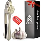 EdelKüche Premium Knoblauchpresse für Knoblauch & Ingwer (ohne Schälen)...