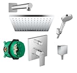 Hansgrohe Duschsystem mit Unterputz Duscharmatur von Hansgrohe Regendusche...