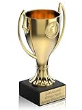 Zelaro Henkelpokal in Gold | Pokal mit Gravur Wunschtext – Trophäe in 5...
