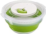 Emsa Basic Faltbare Salatschleuder, kunstoff, transparent/grün, 4 Liter