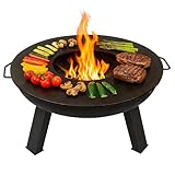 SOUK ONE Plancha Ø 60 cm Feuerring Feuerplatte Grillring für Feuerschale,...
