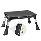 BONTEC 3-stufig höhenverstellbarer klappbarer einstufiger Hocker mit...