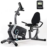ISE Ergometer Liege- Heimtrainer mit Magnetbremse, Pulssensoren und...