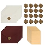 48PCS Briefpapier Set Mit Umschlag, Briefpapier Edel Mit 16 Büttenpapier...