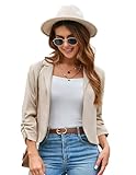 GRACE KARIN Damen Offene Blazer Business Casual Cropped Blazerjacke 3/4...