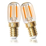 Luxvista 2W E14 LED Glühbirnen Dimmbar Ultra Warmweiß 2200K Vintage Amber...