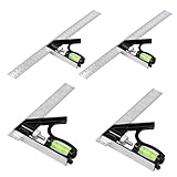 4Pcs Kombinationswinkel 150mm & 300mm, Anschlagwinkel Metall mit...