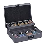 Relaxdays Geldkassette, 3-stellige Zahlenkombination, Münzeinsatz,...