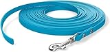 5m Schleppleine, Hundeleine, 1 Karabiner, Cyan-blau, extra schmal, schmutz-...