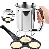 Teigportionierer 800ml, Edelstahl Teigspender, Pancake Portionierer mit...