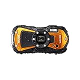 Ricoh WG-80 Orange Wasserdichte Digitalkamera - stoßsicher frostsicher...