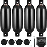 VEVOR Fender-Set 4 Aufblasbare Fenders 16,51 x 58,42 cm Bootsfender,...