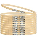 YOPEUC 10 Stück Embroidery Hoop, Runder Stickrahmen 20 cm, Kreuzstich Ring...