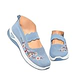 Slip-On-Turnschuhe für Damen, breite Passform, atmungsaktives Netzgewebe,...