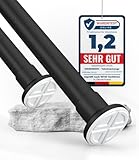 MEISENBERG Klemmstange für Gardinen - Matt Schwarz, Ø 25 mm -...