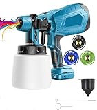 Farbsprühsystem, Ersatz für Makita,500W 1000ML HVLP Farbsprühgerät, 3...