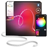 Philips Hue Flux 5m LED-Lightstrip, 1200 lm, lebendige Farben, flexible...