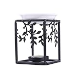 DECORNIJIA Eisen Keramik Aromatherapie Duftlampe mit Keramikplatte Stabiler...